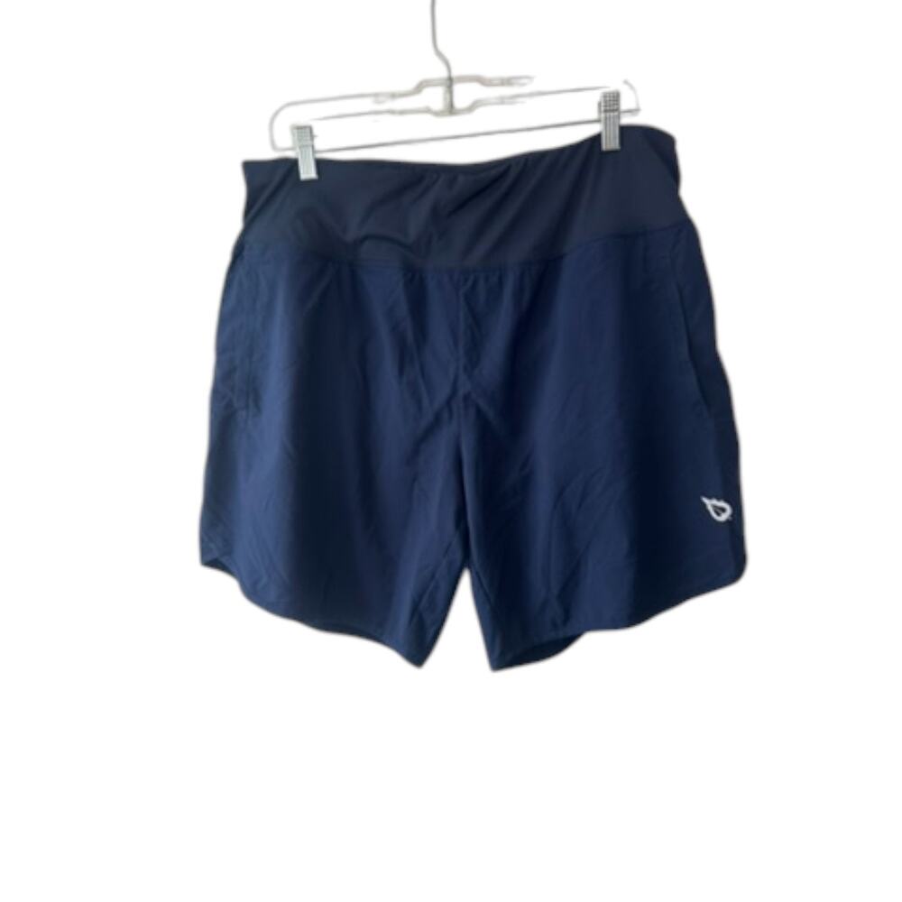 Baleaf Navy Blue Laureate Curved Hem 3-Pocket Athletic Shorts Women's XL